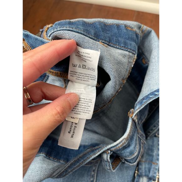 Madewell Skinny Overalls Raw Hem Denim Overalls Medium Blue Wash Size XS H5926 - Picture 6 of 11